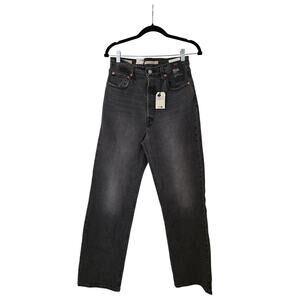 NWT Levis Gray Ribcage Straight Ankle Jeans size 28